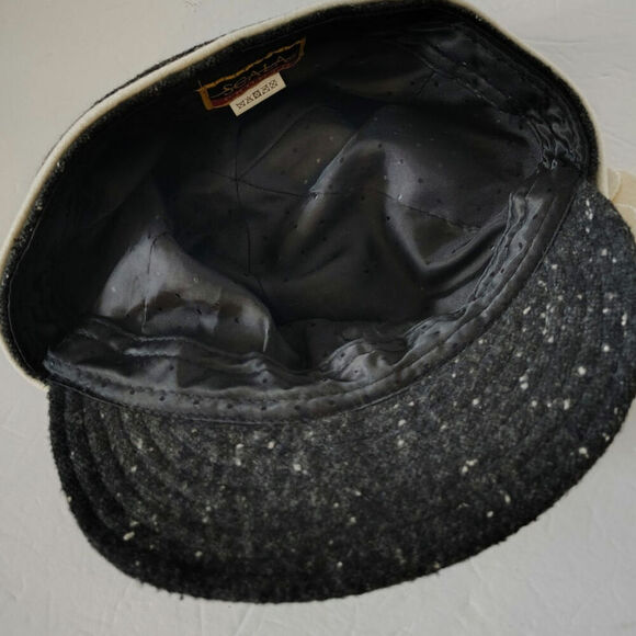 Scala Tweed Cap Black Cream OS - Picture 5 of 6